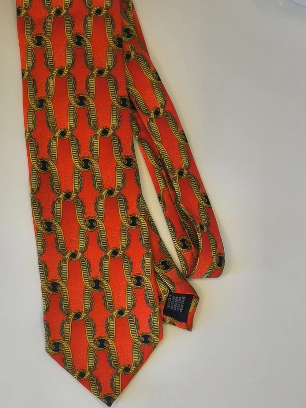 Men's Silk Tie Vintage Red gold